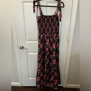 Mary Marshmallow bow print Dress Sz xs